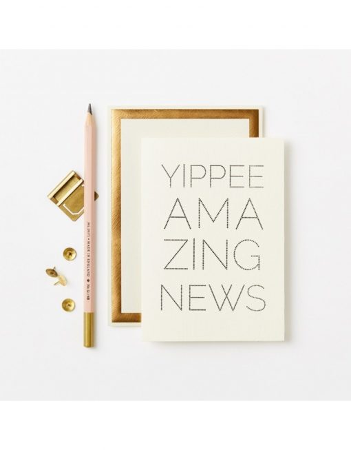 Yippee Amazing News Card by KATIE LEAMON